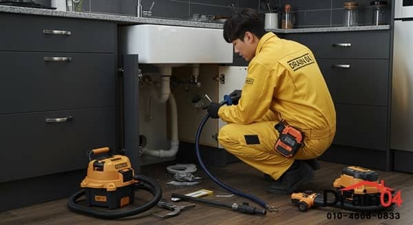 수원시 싱크대막힘 배수구 뚫음2
