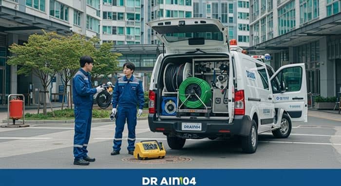 수원 하수구 고압세척 횡주관 청소3