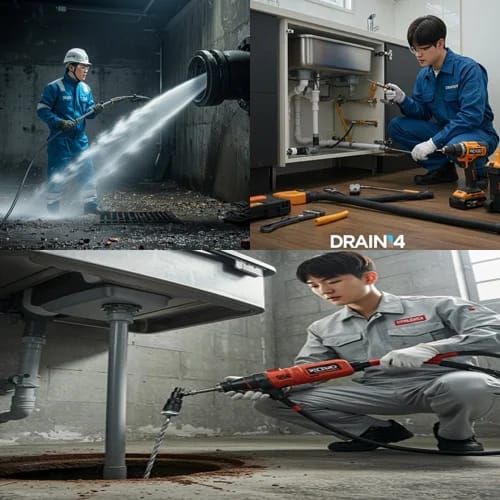 수원시 하수구 뚫음 배수구 막힘 묵은 때까지 싹 제거