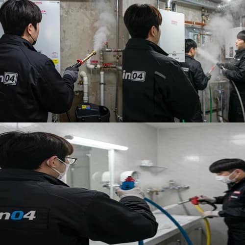 중동 수도 얼었을때 동파 녹임 해빙 수도 동파 신속하게 녹여