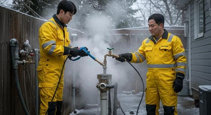 매교동 언 수도 녹임 해빙 업체 겨울철 동파 긴급 해결