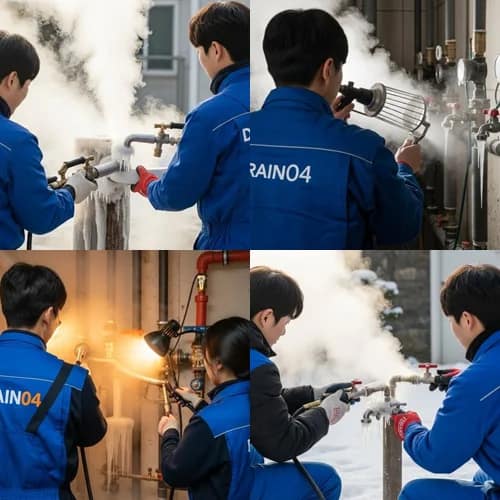 탑동 언 수도 녹임 해빙 업체 꽁꽁 언 수도 녹여드립니다