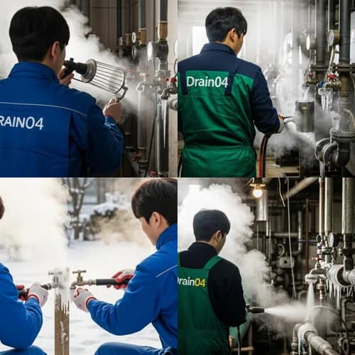 냉동된 수도와 빙결 방지를 위한 해빙 서비스 안내