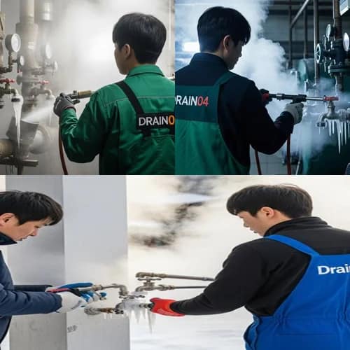 장지동 수도 얼었을때 동파 녹임 해빙 수도 동파 신속하게 녹여