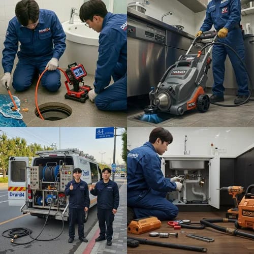 수원 권선동 싱크대막힘 뚫어 작업... 악취의 원흉 제거