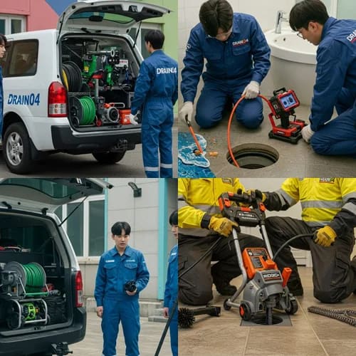 이의동 싱크대 막힘 배수구 광교 카페거리 상가 주방 막힘 해결