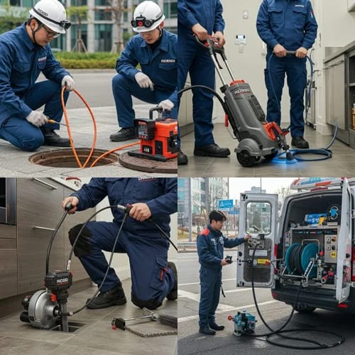 이의동 싱크대 막힘 배수구 광교 카페거리 상가 주방 막힘 해결